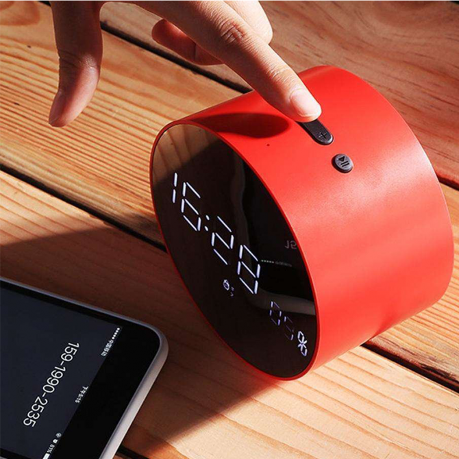 Портативна колонка JoyRoom JM-R8 Alarm Clock Червоний-3