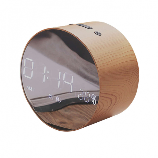 Портативна колонка JoyRoom JM-R8 Alarm Clock Wood