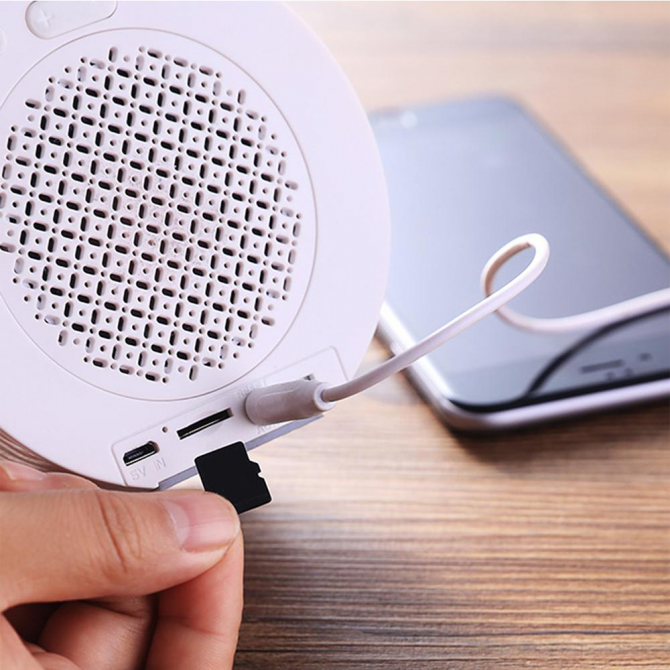 Портативна колонка JoyRoom JM-R8 Alarm Clock Wood-3