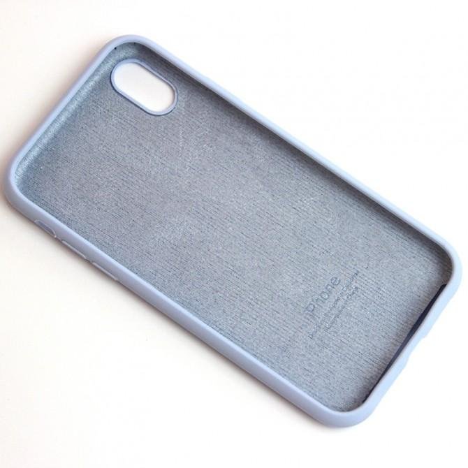 Оригинальный силиконовый чехол для iPhone Xr Бузковий FULL-3