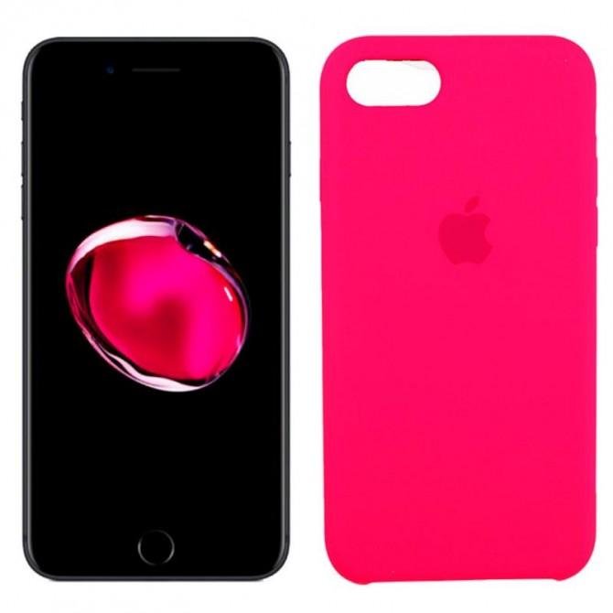 Оригинальный силиконовый чехол для iPhone 7/8 Ярко малиновый