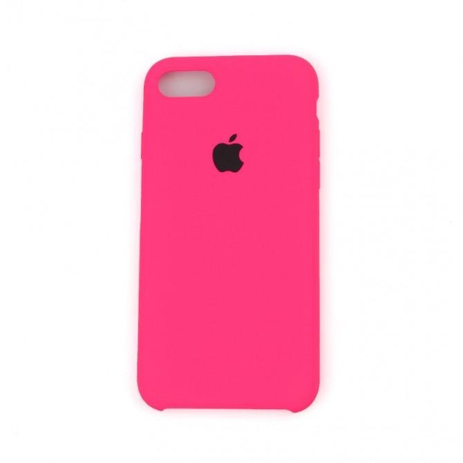 Оригинальный силиконовый чехол для iPhone 7/8 Ярко малиновый-3