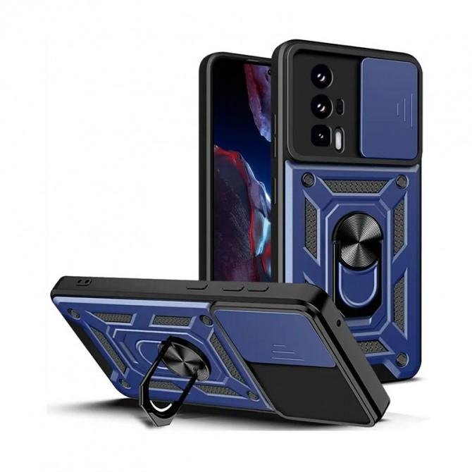 Чехол HONOR Hard Defence Series Xiaomi Poco F5 Pro/Redmi K60 Turbo Blue (with Camshield and magnet)