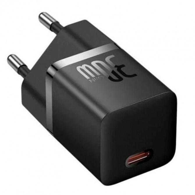 Мережевий зарядний пристрій 1Type-C Baseus GaN5 Fast Charger (mini) 1C 25W EU Black-1