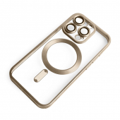 Силіконовий чохол SHINING with MagSafe для iPhone 13 Pro Коричневий