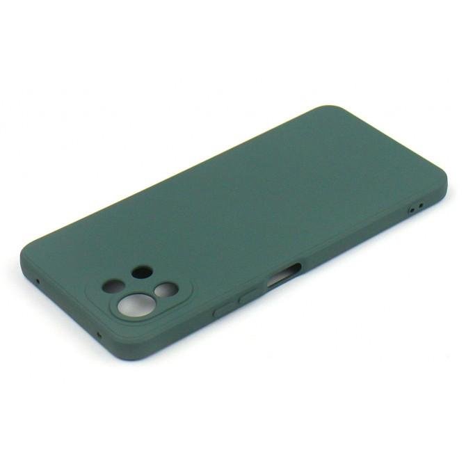 Оригинальный силиконовый чехол для Mi 11 Lite Темно Зеленый FULL-1