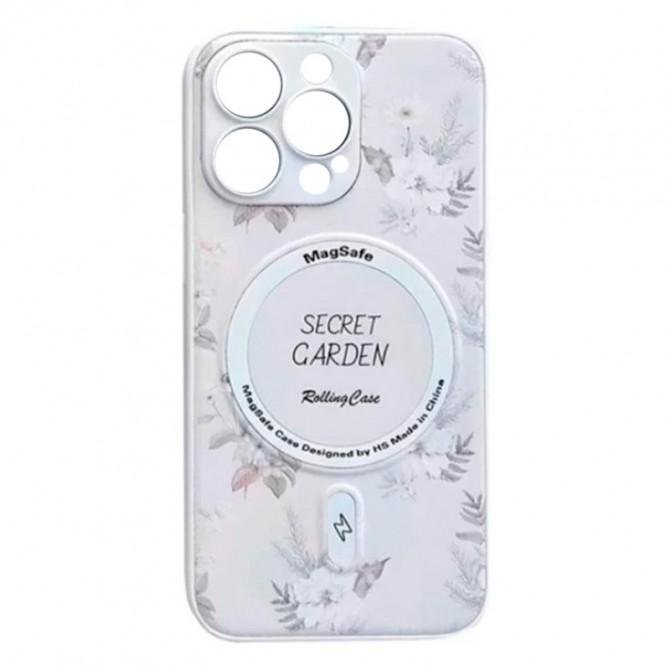 TPU+PC чехол Secret Garden with MagSafe для Apple iPhone 13 Pro Max (6.5") White-1