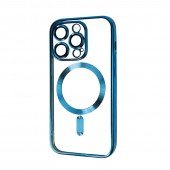 Силиконовый чехол SHINING with MagSafe для iPhone 13 Pro Синий Силиконовый чехол SHINING with MagSafe для iPhone 13 Pro Синий