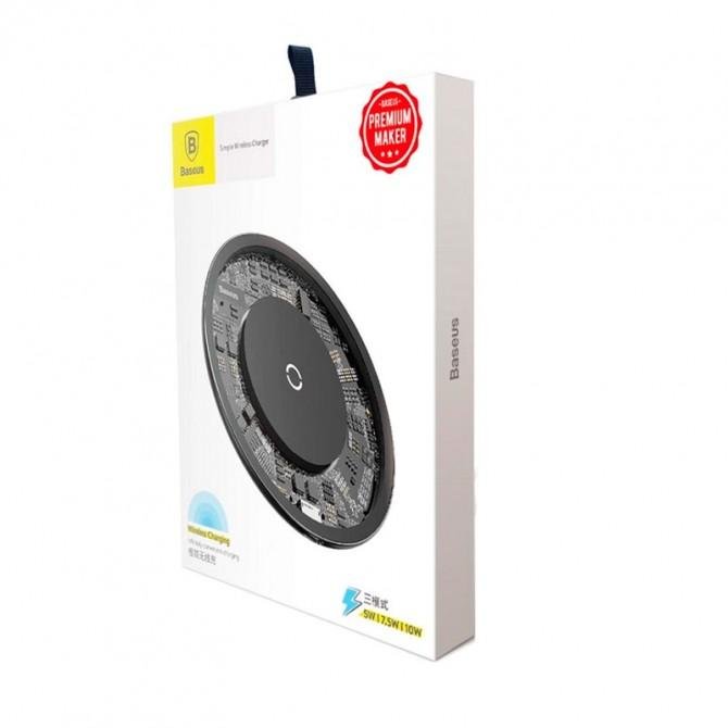 Бездротові ЗП Baseus Simple Wireless Charger 10W (CCALL-AJK01) Crystal-1