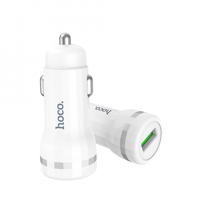 Автомобильное зарядное устройство 1USB Hoco Z27A QC3.0 White (3A)