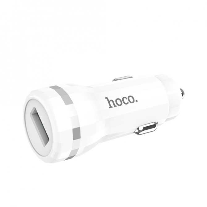 Автомобильное зарядное устройство 1USB Hoco Z27A QC3.0 White (3A)-2