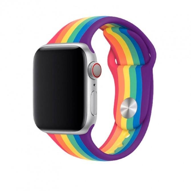 Ремешок для Apple Watch 38/40mm Sport Band Oil-rainbow