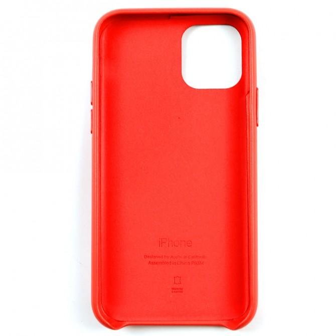 Чехол Leather Case для iPhone 11 Pro Max Красный-2