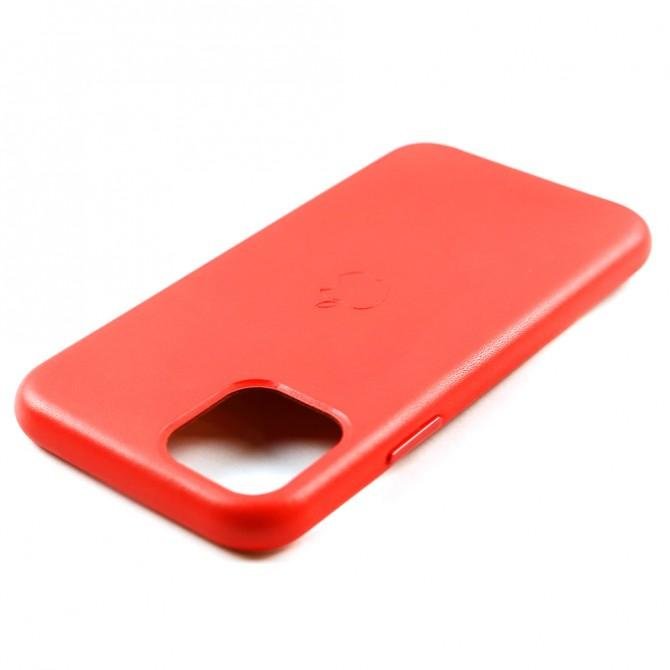 Чехол Leather Case для iPhone 11 Pro Max Красный-3