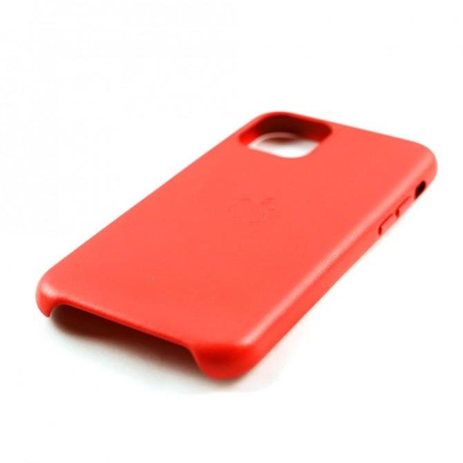 Чехол Leather Case для iPhone 11 Pro Max Красный-4