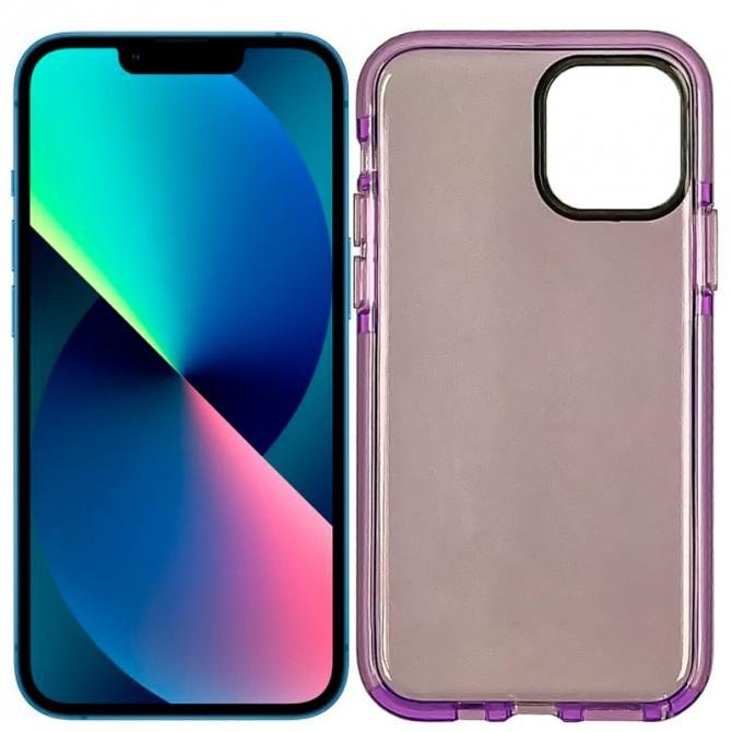 Чохол силіконовий Clear Neon для Apple iPhone 13 Фіолетовий-2