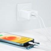 Сетевое зарядное устройство XO L65 2.4A/2USB + microUSB White