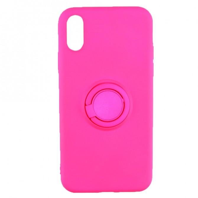 Чохол Ring Color для iPhone X/Xs Рожевий-1