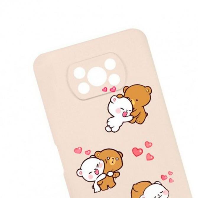 Чехол Funny Animals series для Xiaomi Poco X3 Pink Sand Bears-1