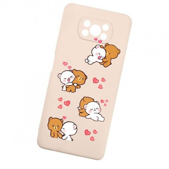 Чехол Funny Animals series для Xiaomi Poco X3 Pink Sand Bears-2