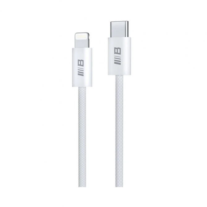 Кабель Blueo Braided PD Fast Charging USB-C to Lightning Cable (1m) White-1