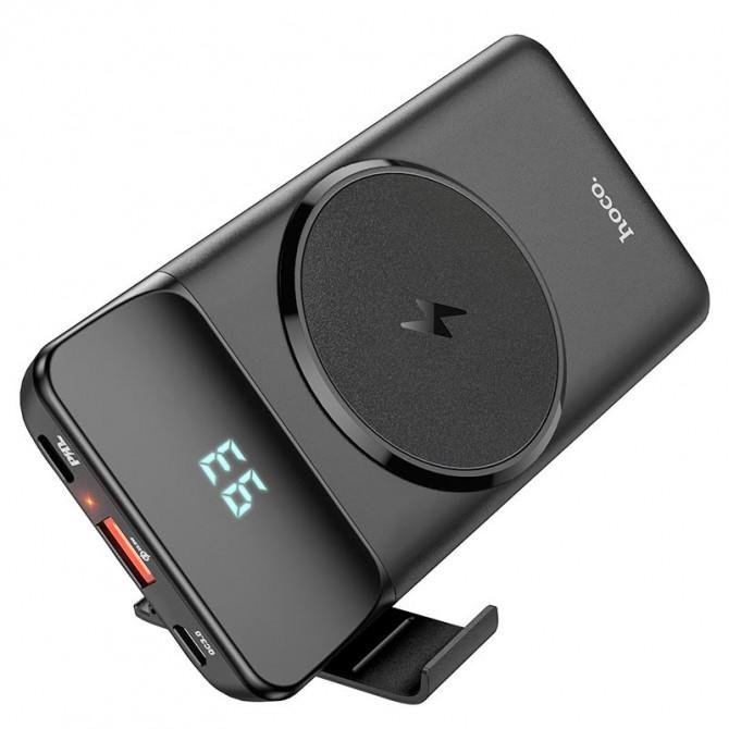 Повербанк Hoco J76 Bobby (Wireless Charger) (10000mAh) Black