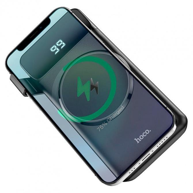 Повербанк Hoco J76 Bobby (Wireless Charger) (10000mAh) Black-1