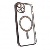 Силиконовый чехол SHINING with MagSafe для iPhone 14 Темно Серый