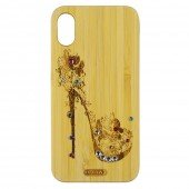 Чехол Bamboo Wooden Case with Diamonds для iPhone X/Xs Туфелька Чехол Bamboo Wooden Case with Diamonds для iPhone X/Xs Туфелька