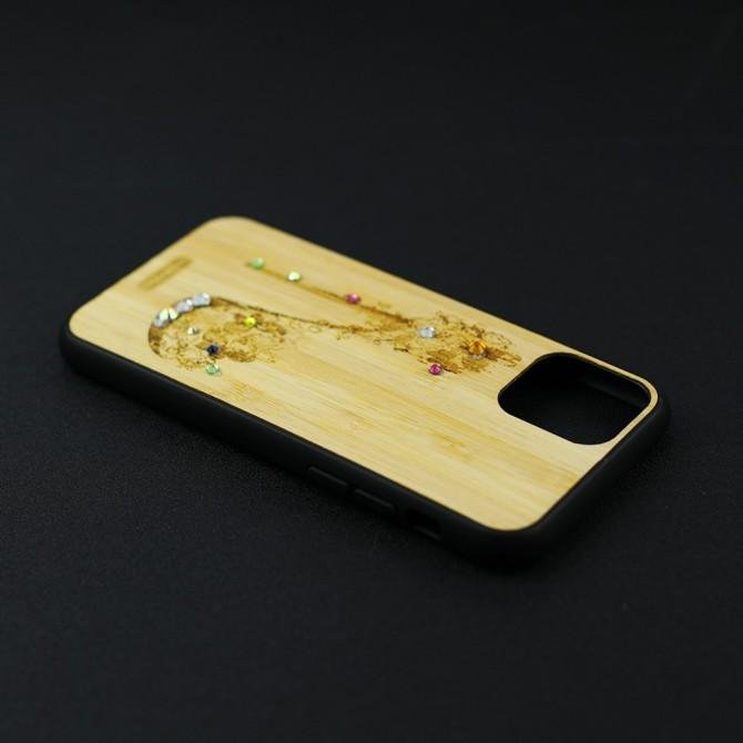 Чехол Bamboo Wooden Case with Diamonds для iPhone 11 Pro (5.8``) Lady`s shoes-3