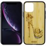 Чехол Bamboo Wooden Case with Diamonds для iPhone 11 (6,1``) Lady`s shoes