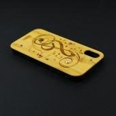 Чехол Bamboo Wooden Case with Diamonds для iPhone Xr Мелодия