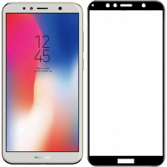 Защитное стекло для HUAWEI Y6 2018 (0.3 мм, 2.5D, с черным Silk Screen покрытием)