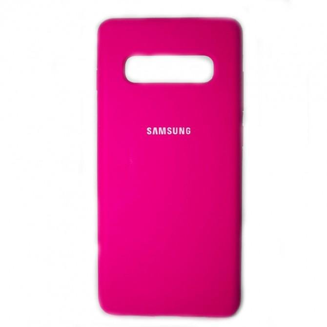 Чехол Original Soft Case Samsung G975 Galaxy S10 Plus Малиновый FULL