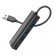 Хаб USB Hoco HB42 Easy 4in1 Gigabit Ethernet Adapter (USB to USB 3.0*3+RJ45) Black