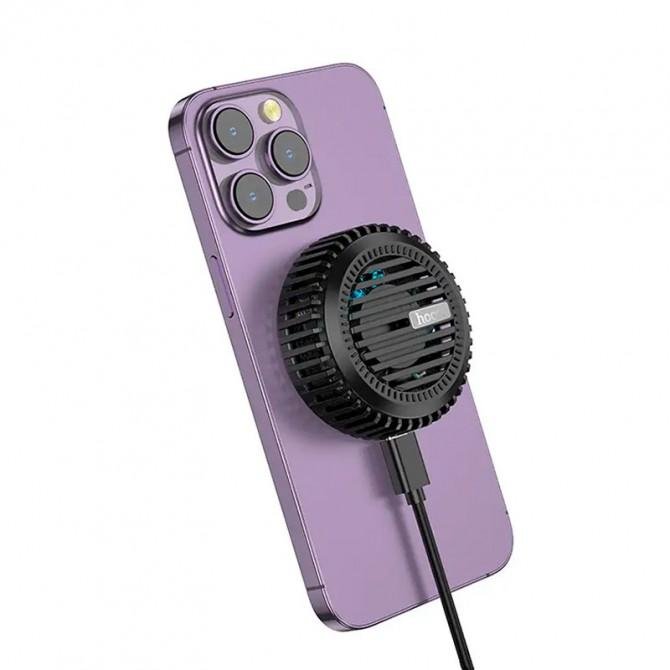 Беспроводные ЗП Hoco CW57 Air-cooled magnetic wireless fast charger Black-3