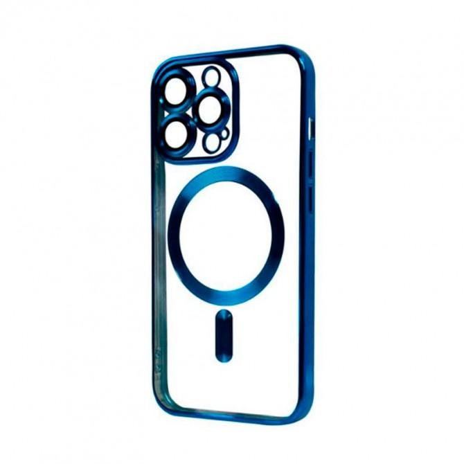 Силиконовый чехол SHINING with MagSafe для iPhone 12 Pro Темно Синий