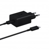 Мережевий зарядний пристрій USB Quality Samsung 45W + cable Type-C Black Мережевий зарядний пристрій USB Quality Samsung 45W + cable Type-C Black