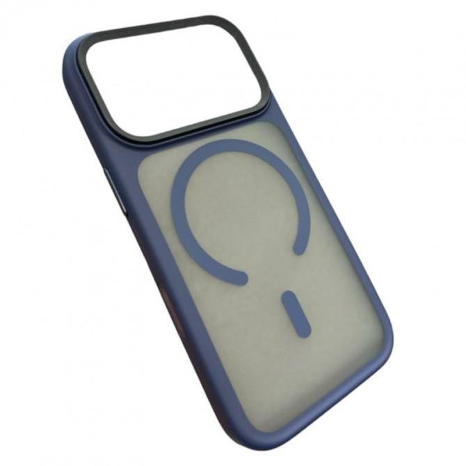 Чехол Matt Soft Frame Case для iPhone 17 Pro Max Синий-1