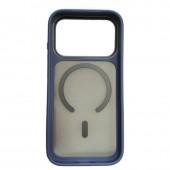 Чехол Matt Soft Frame Case для iPhone 17 Pro Max Синий