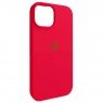 Силиконовый чехол для iPhone 15 Rose Red FULL