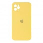 Оригинальный силиконовый чехол для iPhone 11 Pro Светло Желтый FULL (SQUARE SHAPE)