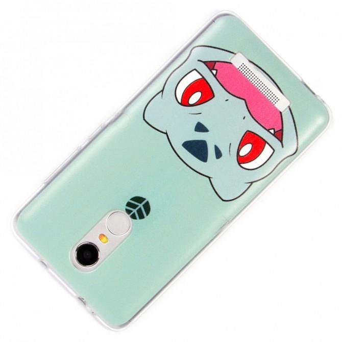 Накладка прорезиненная Pokemon для Xiaomi Redmi Note 3 бирюзовая-1