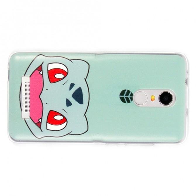 Накладка прорезиненная Pokemon для Xiaomi Redmi Note 3 бирюзовая-2