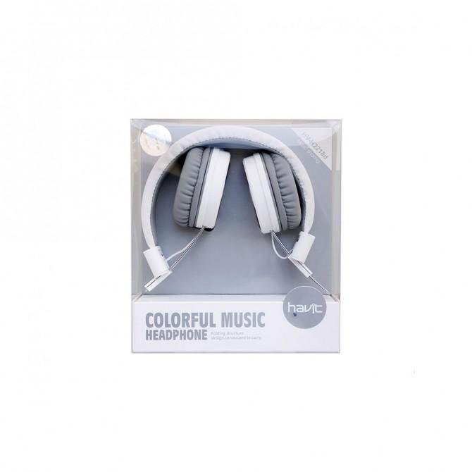 Наушники Havit HV-H2218D Белый/Серый-2