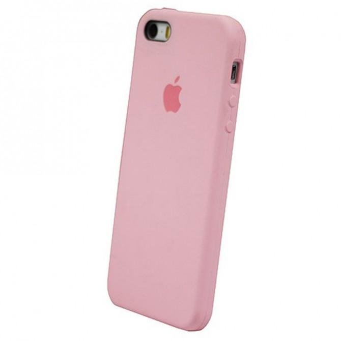 Чехол силиконовый для iPhone 5/5s/SE Светло Розовый-3