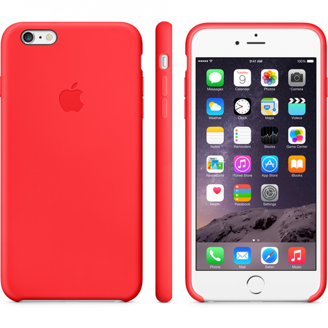 Чохол силіконовий для iPhone 6/6s Plus Червоний-1