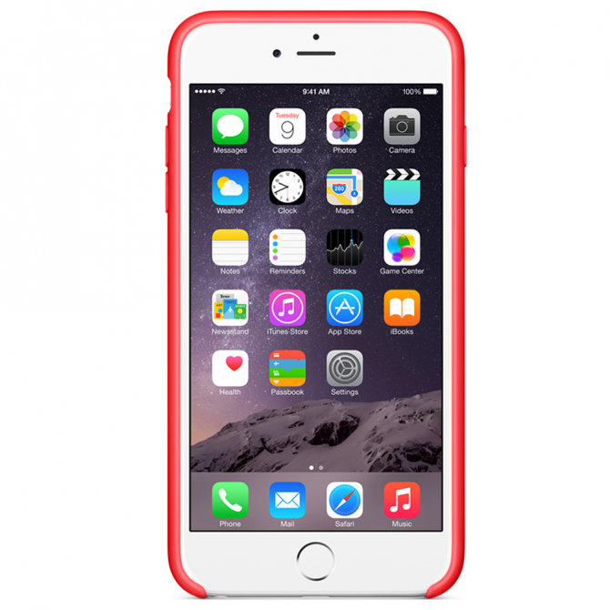 Чохол силіконовий для iPhone 6/6s Plus Червоний-2