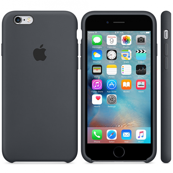 Чехол силиконовый для iPhone 6/6s Plus Серый-1