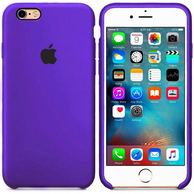 Чехол силиконовый для iPhone 6/6s Plus Фиолетовый